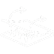 White line art icon showing a dense fascial layer being lifted and released by directional arrows to represent myofascial adhesion remodeling